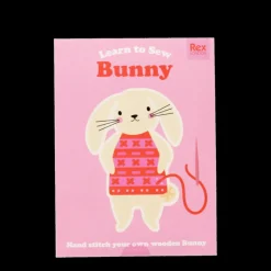 Rex London Learn to sew wooden hand-stitch set - Bunny Fashion