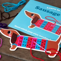 Rex London Learn to sew wooden hand-stitch set - Sausage Dog Outlet