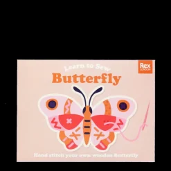 Rex London Learn to sew wooden hand-stitch set - Butterfly Outlet
