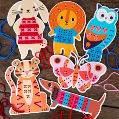 Rex London Learn to sew wooden hand-stitch set - Butterfly Outlet