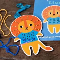 Rex London Learn to sew wooden hand-stitch set - Lion Sale