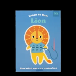 Rex London Learn to sew wooden hand-stitch set - Lion Sale