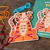 Rex London Learn to sew wooden hand-stitch set - Tiger Clearance