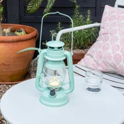 Rex London LED hurricane lantern - Aqua New
