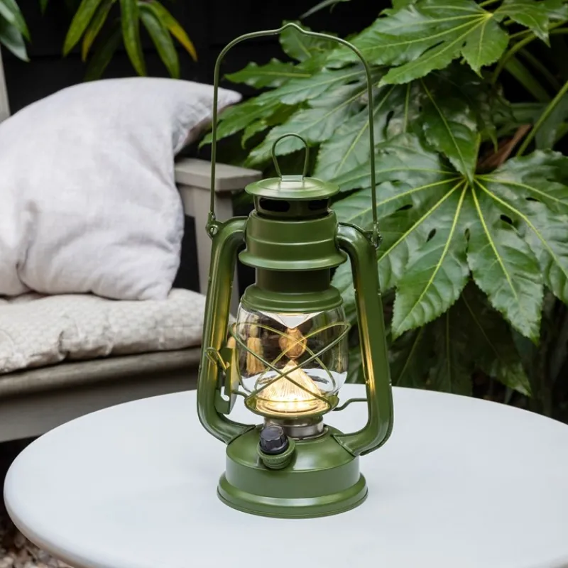 Rex London LED hurricane lantern - Green Fashion