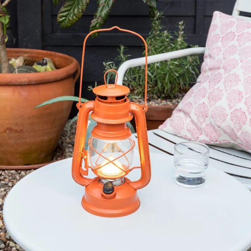 Rex London LED hurricane lantern - Orange Fashion