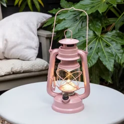 Rex London LED hurricane lantern - Pink Outlet