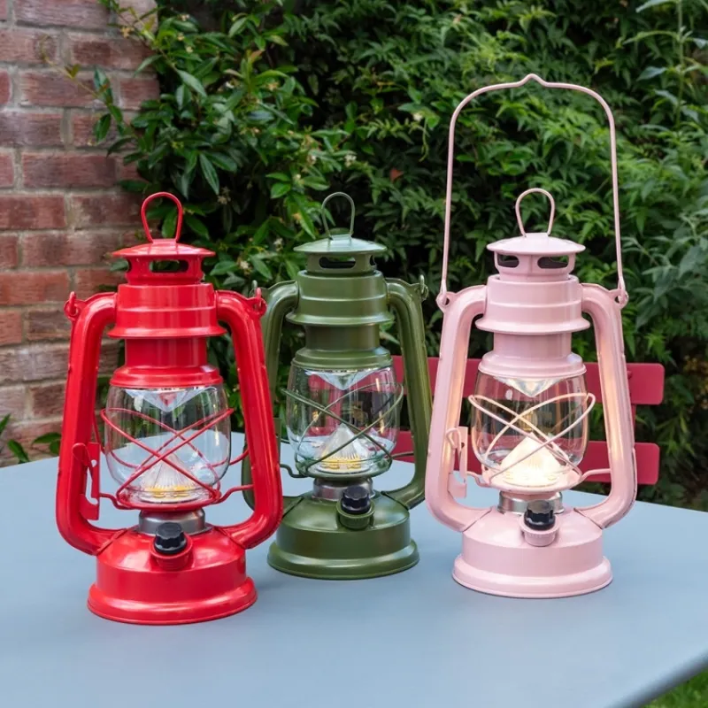 Rex London LED hurricane lantern - Pink Outlet