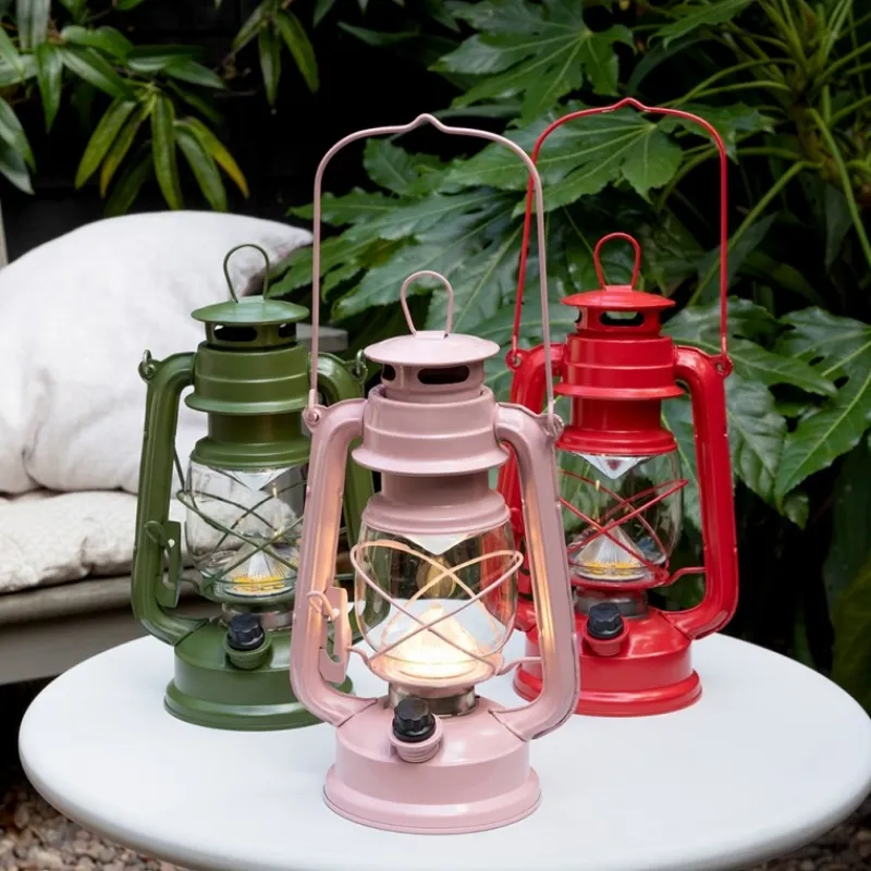 Rex London LED hurricane lantern - Pink Outlet