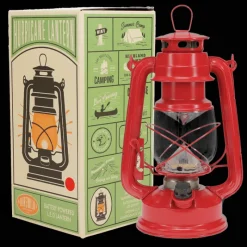 Rex London LED hurricane lantern - Red Outlet