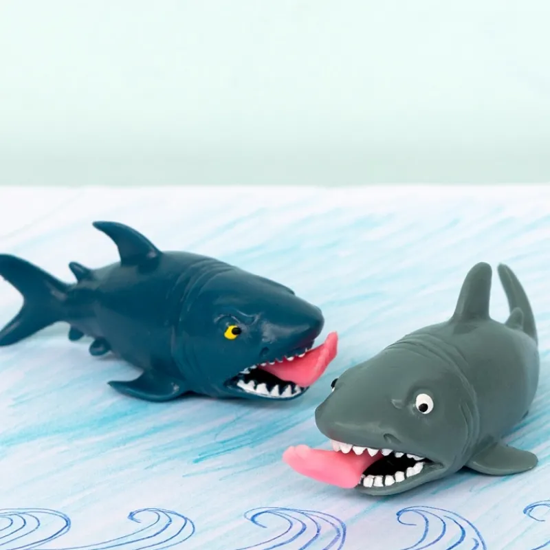 Rex London Leg-biting shark squeezy toy - Assorted Clearance