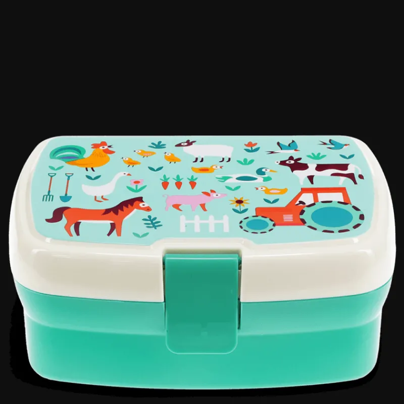Rex London Lunch box with tray - Farmyard Fashion