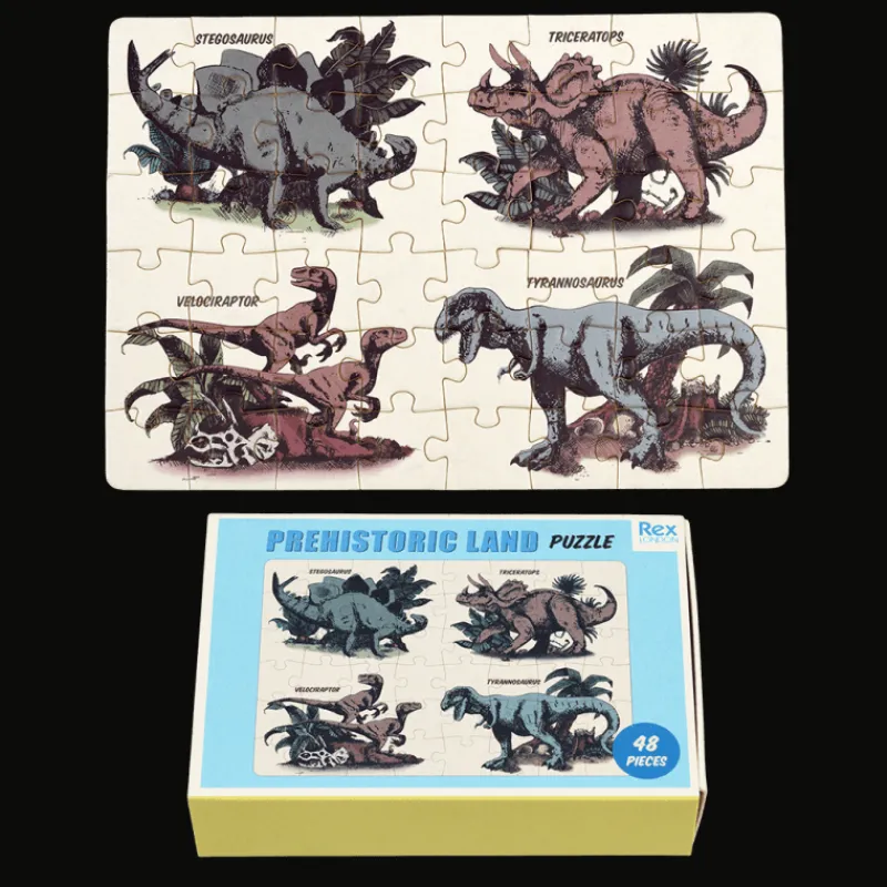 Rex London Matchbox jigsaw puzzle (48 pieces) - Prehistoric Land Fashion