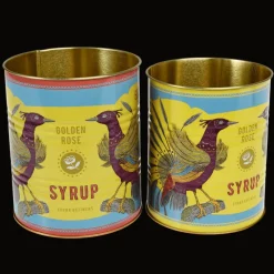 Rex London Medium storage tins (set of 2) - GOLDEN ROSE SYRUP Outlet