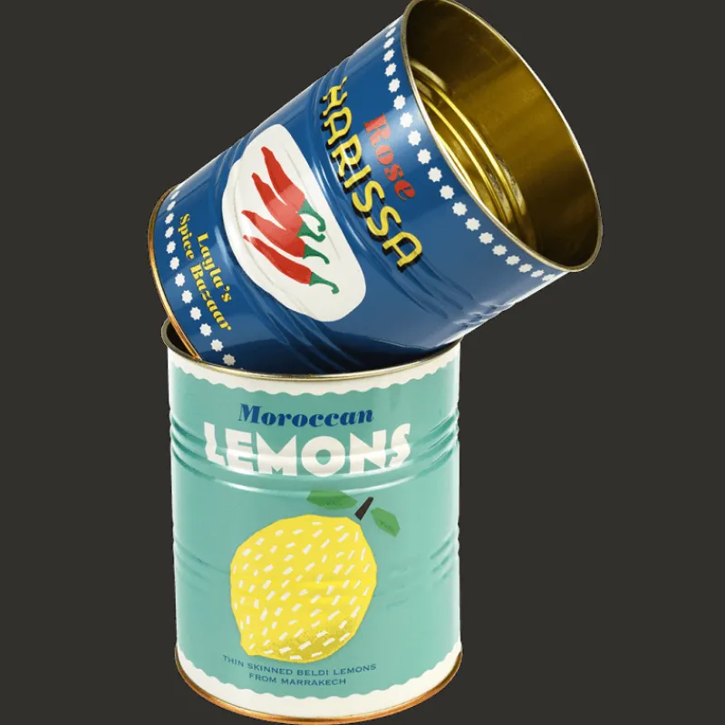 Rex London Medium storage tins (set of 2) - LEMONS & HARISSA New