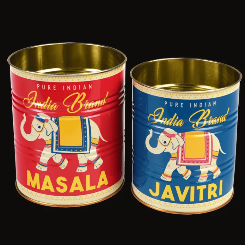 Rex London Medium storage tins (set of 2) - MASALA & JAVITRI Clearance