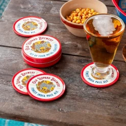 Rex London Metal coasters (set of 4) - Old Leopard Brewery Outlet
