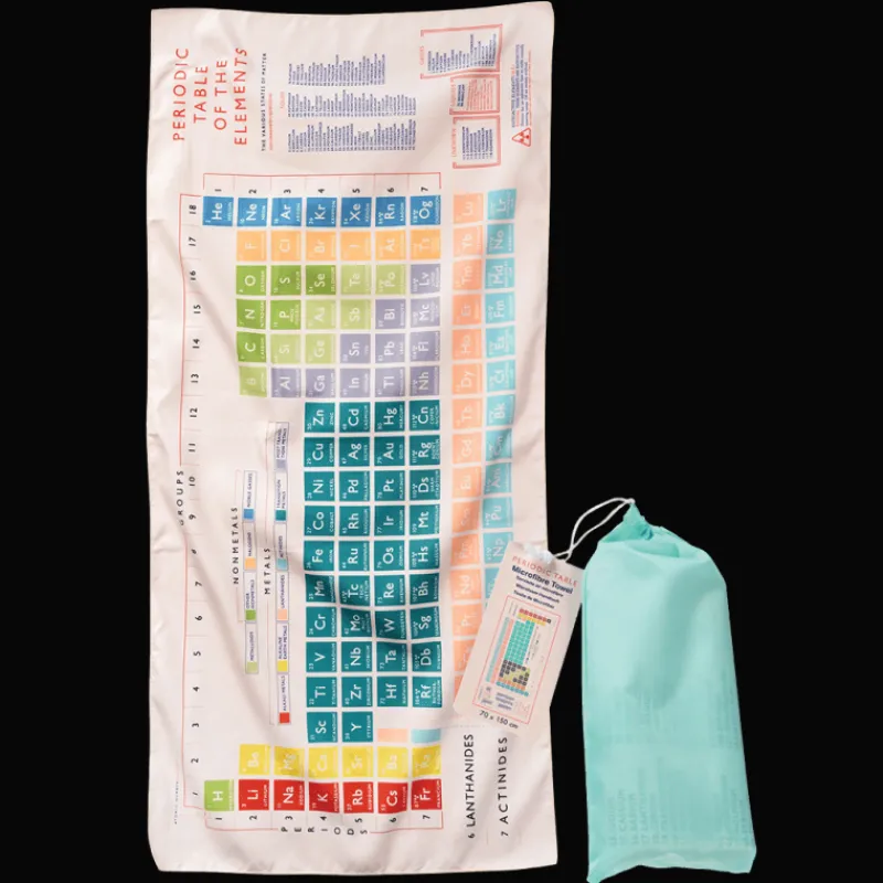 Rex London Microfibre travel towel - Periodic Table Fashion