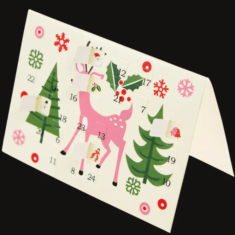 Rex London Miniature advent calendar Christmas card - 50s Christmas Outlet