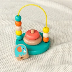 Rex London Mini bead loop and stacker wooden toy - Wild Wonders Sale
