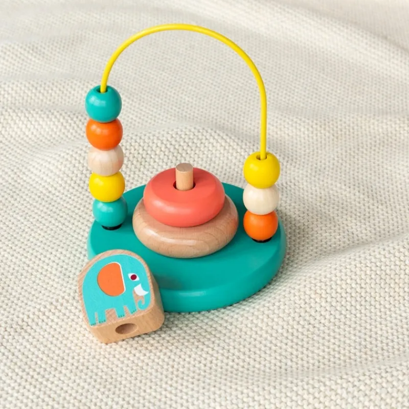 Rex London Mini bead loop and stacker wooden toy - Wild Wonders Sale