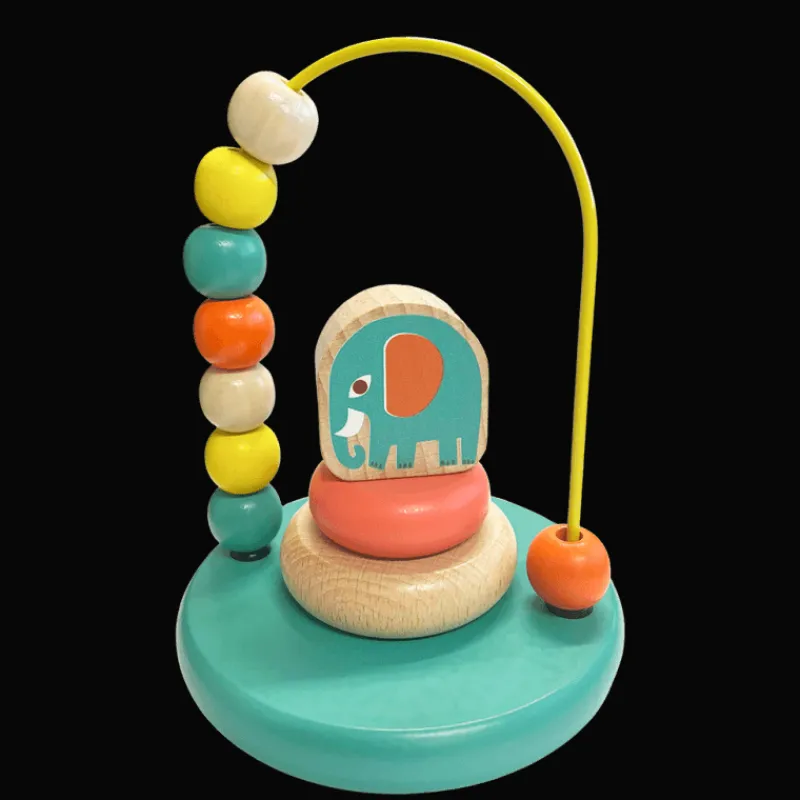 Rex London Mini bead loop and stacker wooden toy - Wild Wonders Sale