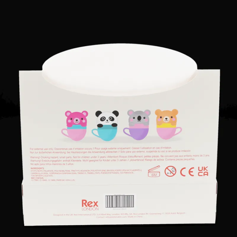 Rex London Mini berry scented lip balm (assorted) - Teacup animal friends Fashion
