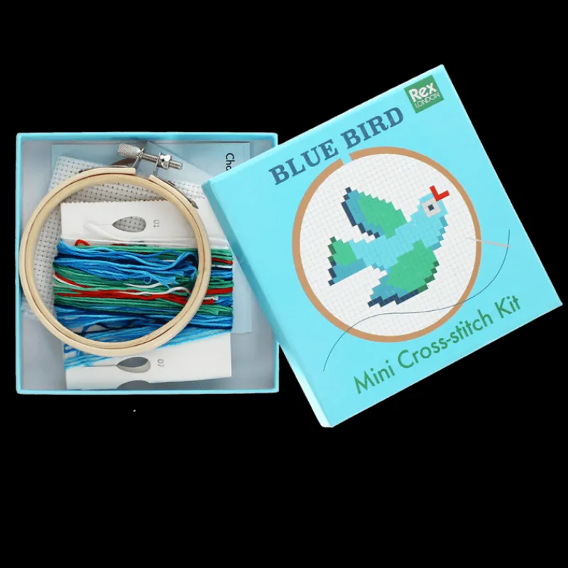Rex London Mini cross-stitch kit - Blue bird Fashion