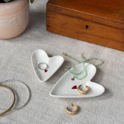 Rex London Mini glossy ceramic trinket dish - Heart Best