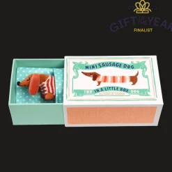 Rex London Mini sausage dog in a little box - Sausage Dog soft toy Sale