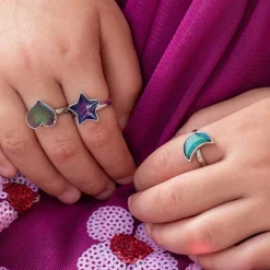 Rex London Mood rings (set of 3) - Heart, star & moon Fashion