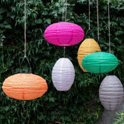 Rex London Outdoor solar UFO lantern - Orange Outlet
