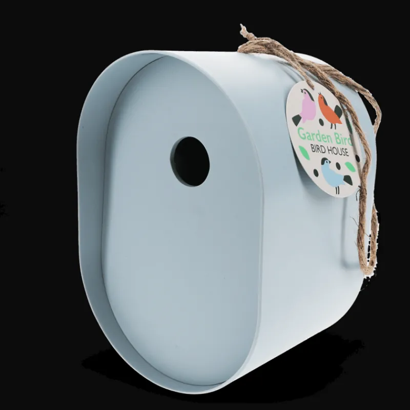 Rex London Oval bamboo fibre birdhouse - Blue Sale
