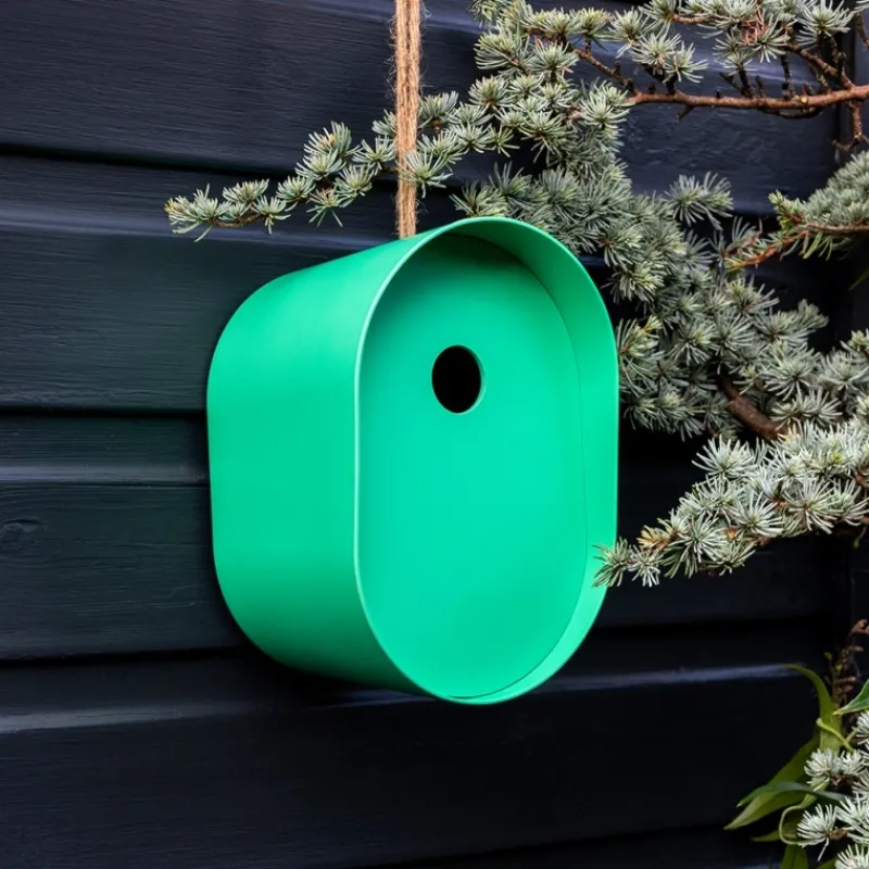 Rex London Oval bamboo fibre birdhouse - Green Sale