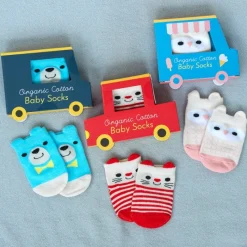 Rex London Pair of baby socks - Red cat Best