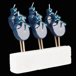 Rex London Party cake candles (set of 6) - Sydney the Sloth Clearance