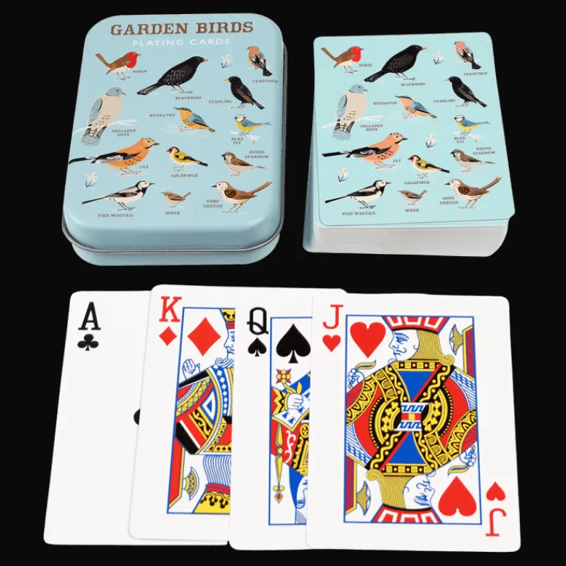 Rex London Playing cards in a tin - Garden Birds Best