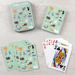 Rex London Playing cards in a tin - Nine Lives New