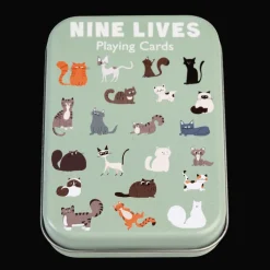 Rex London Playing cards in a tin - Nine Lives New