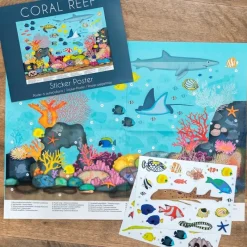 Rex London Poster with reusable stickers (50x70cm) - Coral Reef Sale