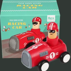 Rex London Push down action racing car - Red Best