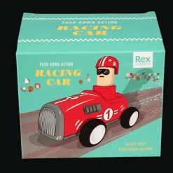 Rex London Push down action racing car - Red Best