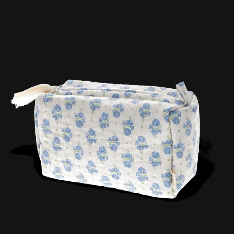 Rex London Quilted makeup bag - Cornflower Outlet