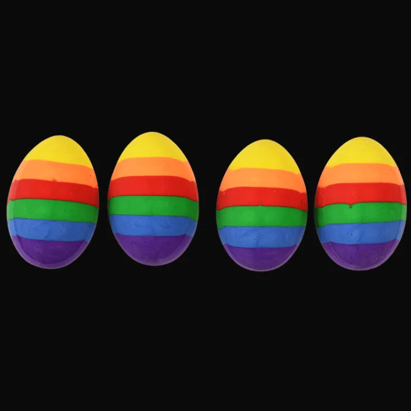 Rex London Rainbow egg erasers (set of 4) New