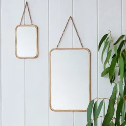 Rex London Rectangular hanging mirror (15.5cm x 10.5cm) - Gold tone Sale