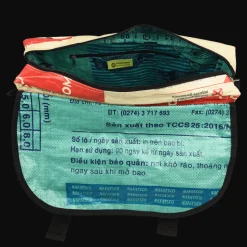 Rex London Recycled cement bag courier satchel Clearance