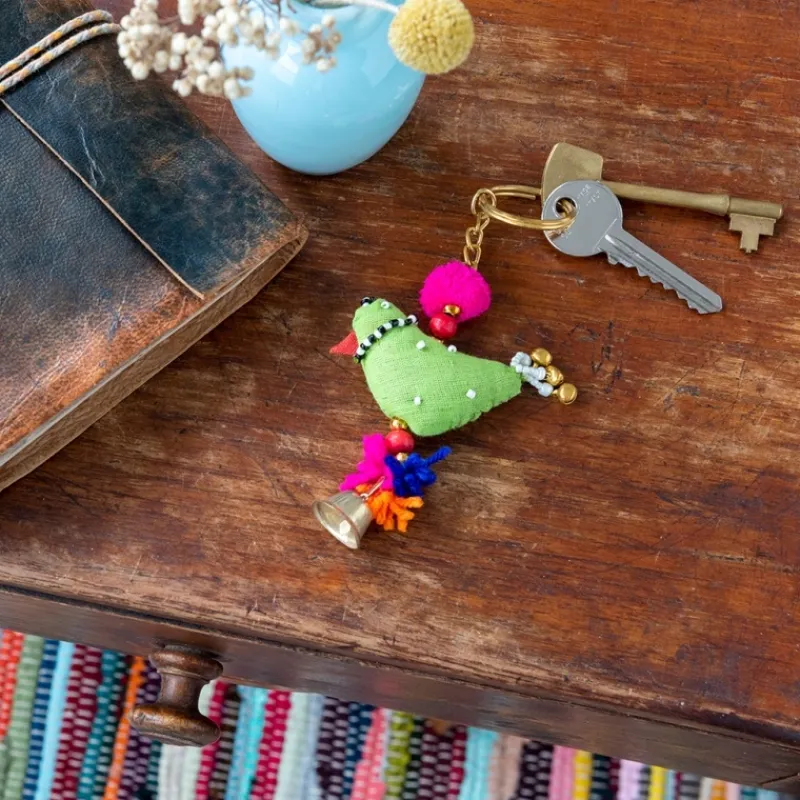 Rex London Recycled cloth keyring - Parrot & bell Sale
