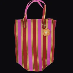 Rex London Recycled woven shopping bag - Yellow, pink, red Clearance