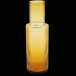 Rex London Retro ribbed glass carafe 850ml - Amber Sale