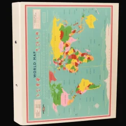 Rex London Ring binder - World Map New
